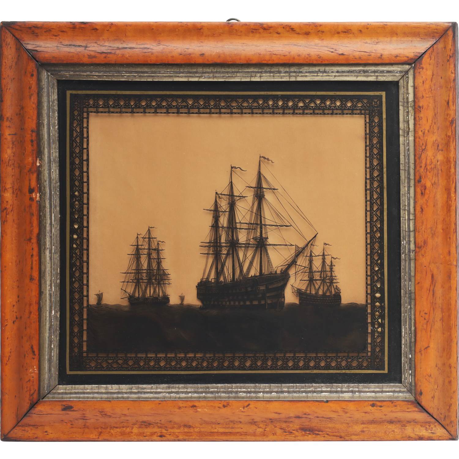 AMERICAN REVERSE PAINTED NAUTICAL