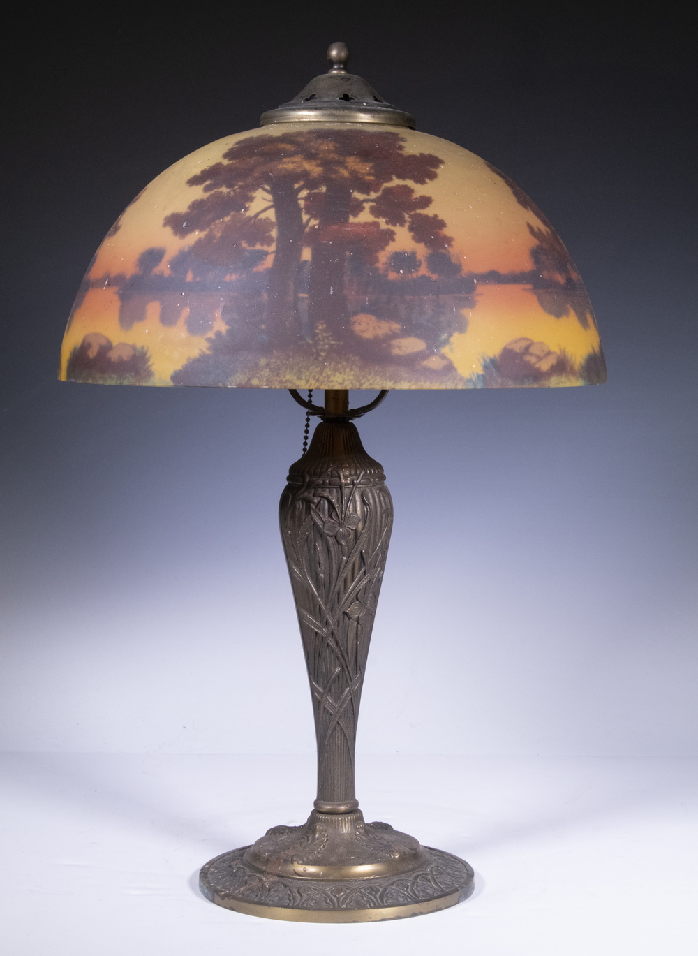 AMERICAN REVERSE PAINTED TABLE LAMP