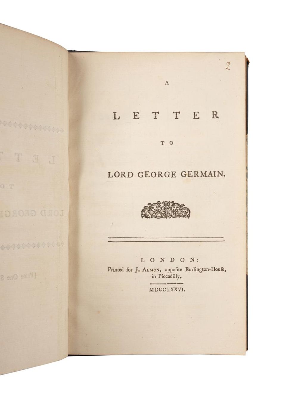 AMERICAN REVOLUTION, LETTER TO