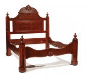 AMERICAN ROCOCO CARVED MAHOGAN