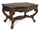 AMERICAN ROCOCO CARVED MAHOGAN