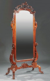 AMERICAN ROCOCO CARVED MAHOGAN