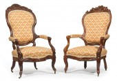 AMERICAN ROCOCO CARVED MAHOGAN