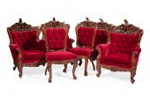 AMERICAN ROCOCO CARVED OAK "EA