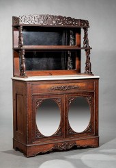 AMERICAN ROCOCO CARVED ROSEWOO