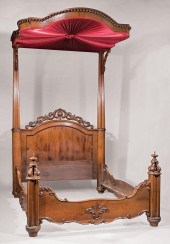 AMERICAN ROCOCO CARVED ROSEWOO