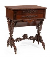 AMERICAN ROCOCO CARVED ROSEWOO