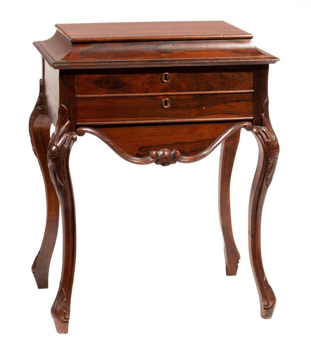 AMERICAN ROCOCO CARVED ROSEWOOD