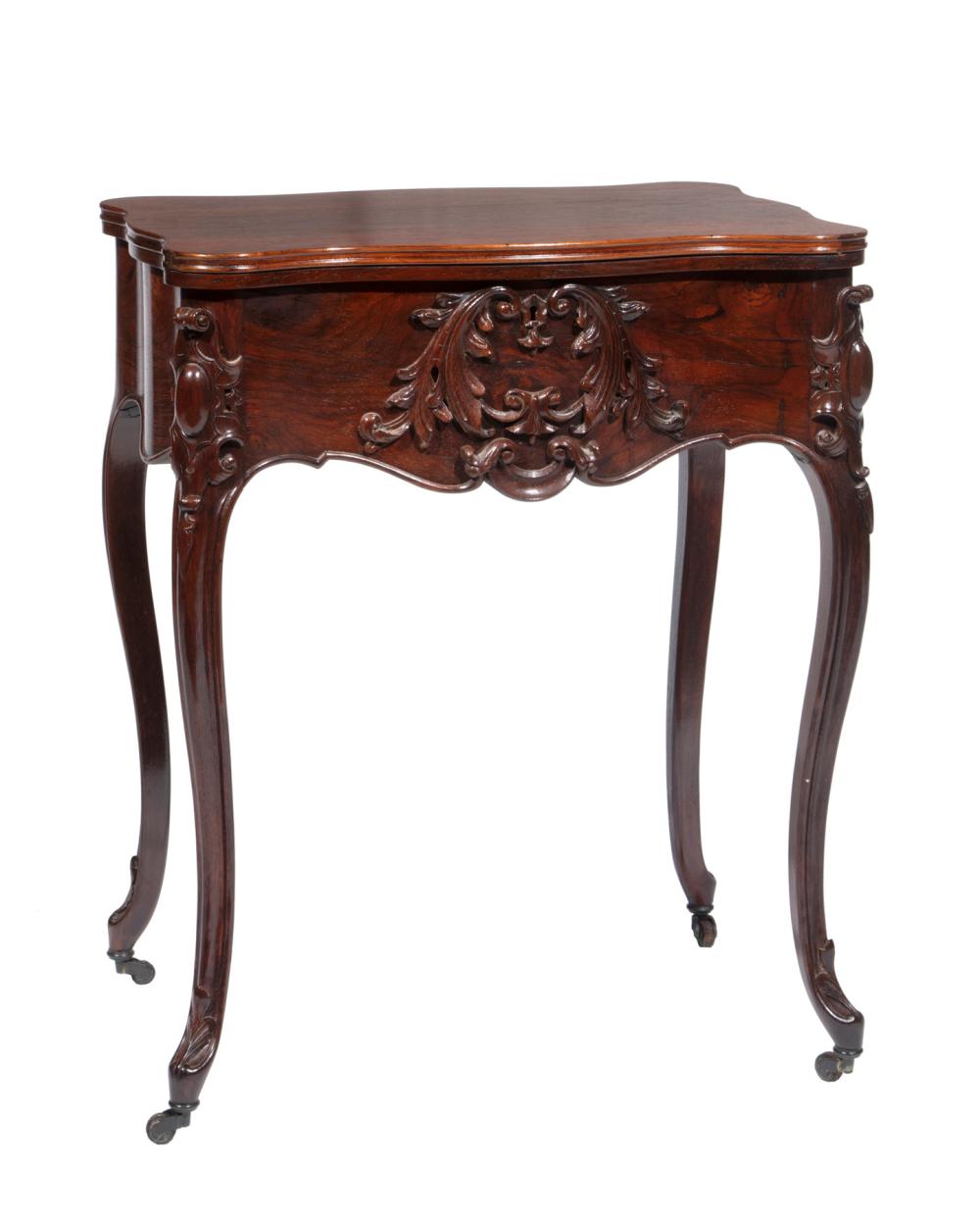 AMERICAN ROCOCO CARVED ROSEWOOD