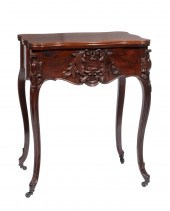 AMERICAN ROCOCO CARVED ROSEWOO