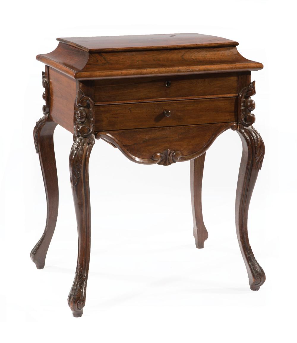 AMERICAN ROCOCO CARVED ROSEWOOD