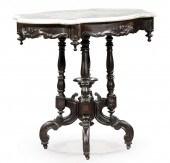 AMERICAN ROCOCO CARVED WALNUT