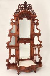 AMERICAN ROCOCO CARVED WALNUT