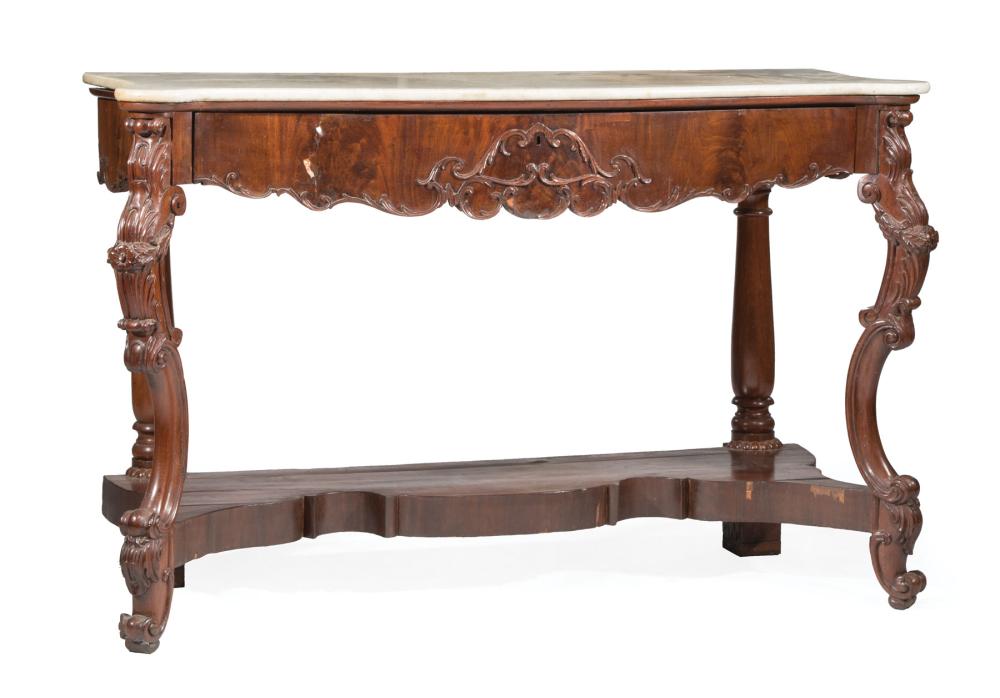 AMERICAN ROCOCO MAHOGANY CONSOLE