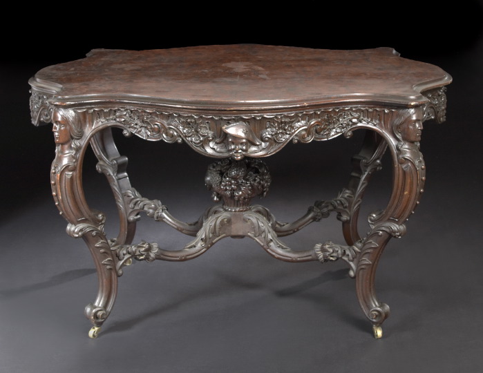 American Rococo Revival Burled