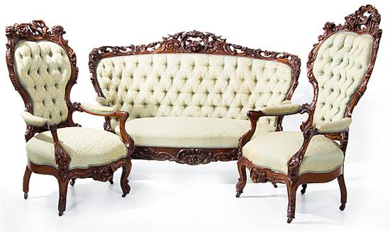 American Rococo Revival carved