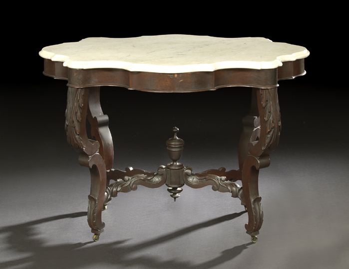 American Rococo Revival Mahogany,