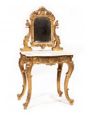 AMERICAN ROCOCO-STYLE GILTWOOD