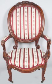 AMERICAN ROCOCO WALNUT ARMCHAI