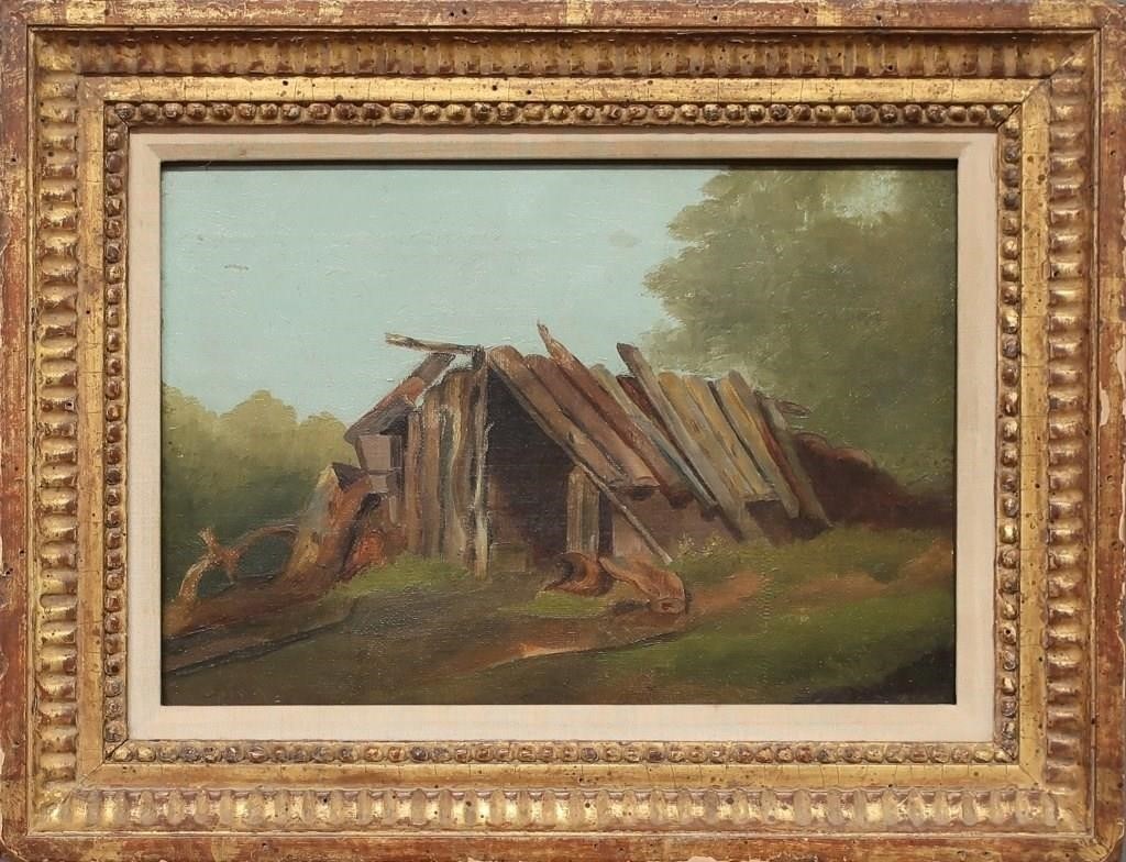 American Romantic type oil on