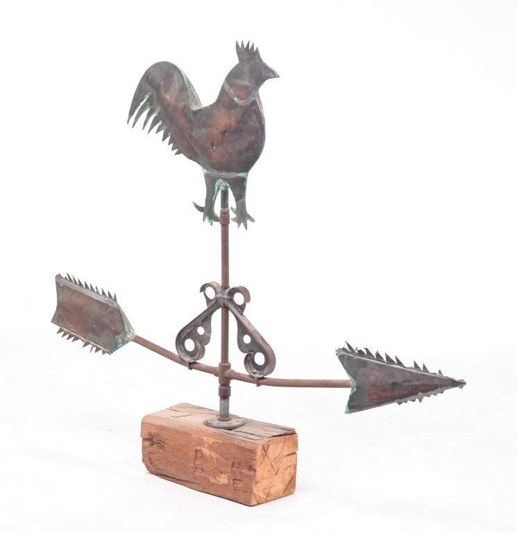 AMERICAN ROOSTER WEATHER VANE.