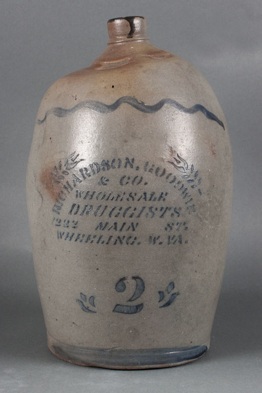 American salt glazed cobalt