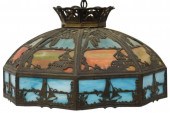 AMERICAN SCENIC SLAG GLASS HAN