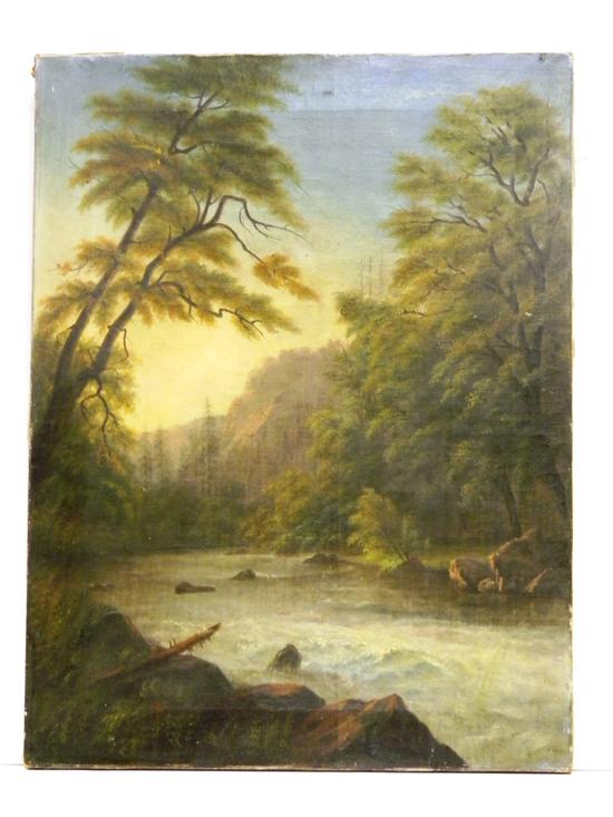 American School  19th C. oil on