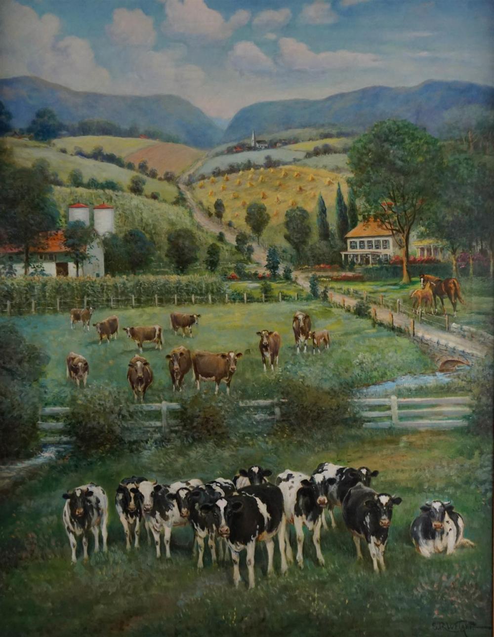AMERICAN SCHOOL (20TH CENTURY) COWS