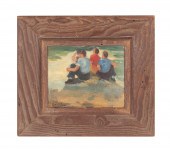 AMERICAN SCHOOL FIGURAL BEACH