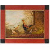 AMERICAN SCHOOL, FOLK ART ROOS