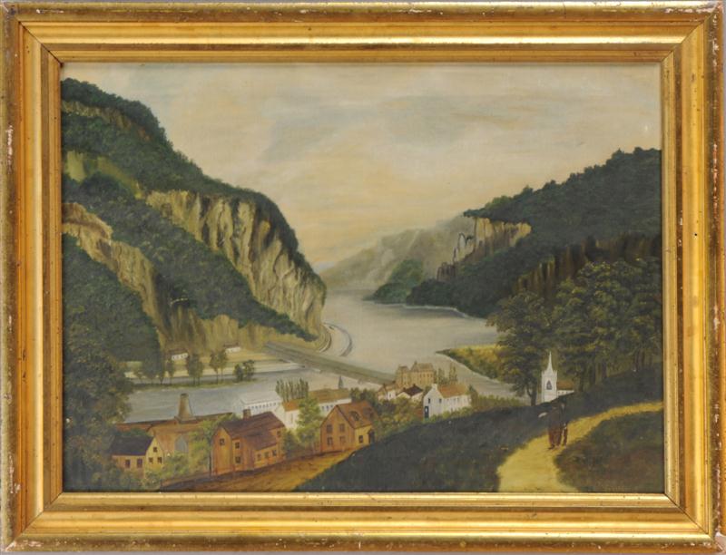 AMERICAN SCHOOL: HARPER'S FERRY Oil