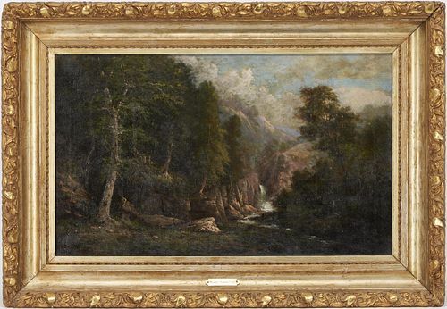 AMERICAN SCHOOL LANDSCAPE O/C