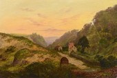 AMERICAN SCHOOL LANDSCAPE OIL