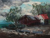 AMERICAN SCHOOL, LANDSCAPE WIT