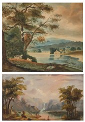 AMERICAN SCHOOL, LANDSCAPE WIT