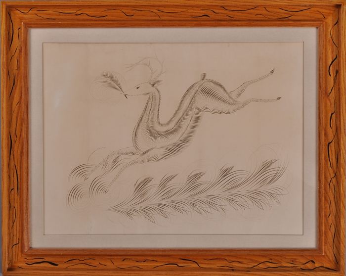 AMERICAN SCHOOL: LEAPING STAG