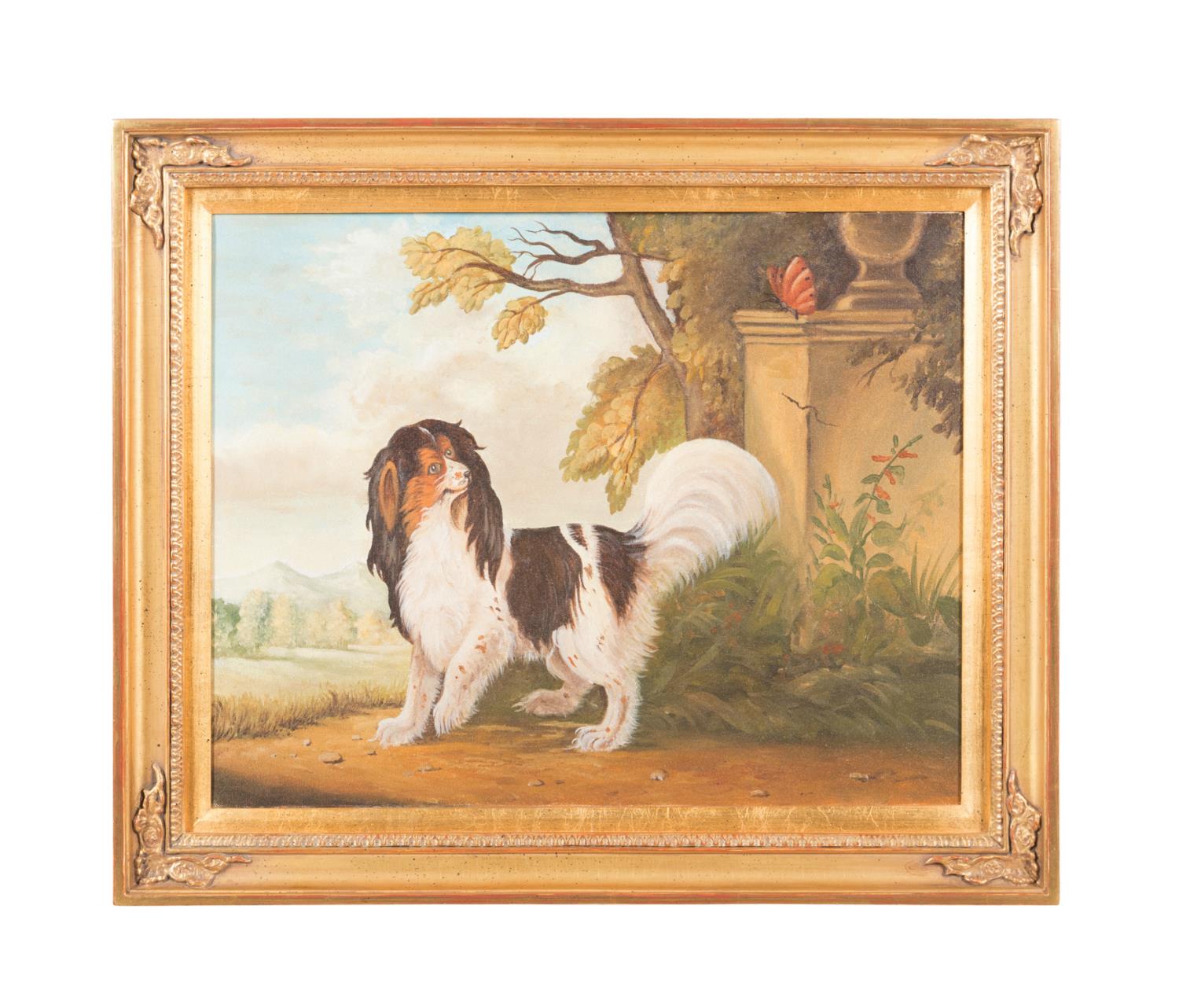 AMERICAN SCHOOL O/C OF A SPANIEL IN