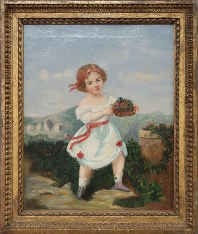 American School oil on canvas of