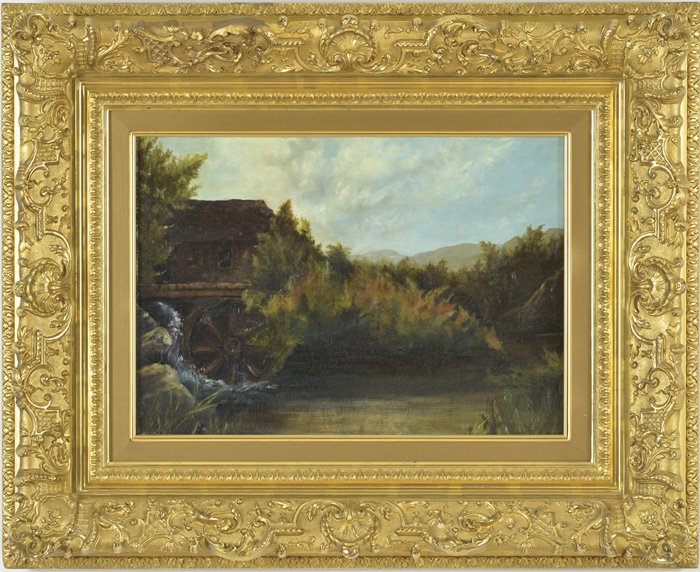 AMERICAN SCHOOL OIL ON PANEL