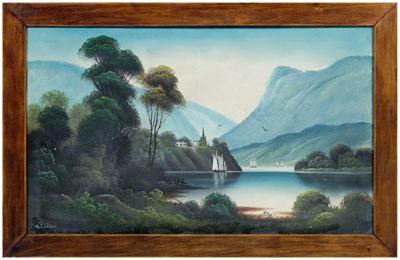 American School painting, view of