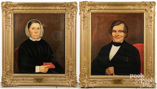 AMERICAN SCHOOL PAIR OF 19TH C.
