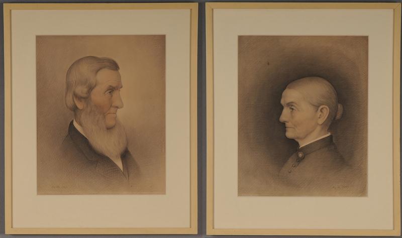 AMERICAN SCHOOL: PAIR OF PENCIL