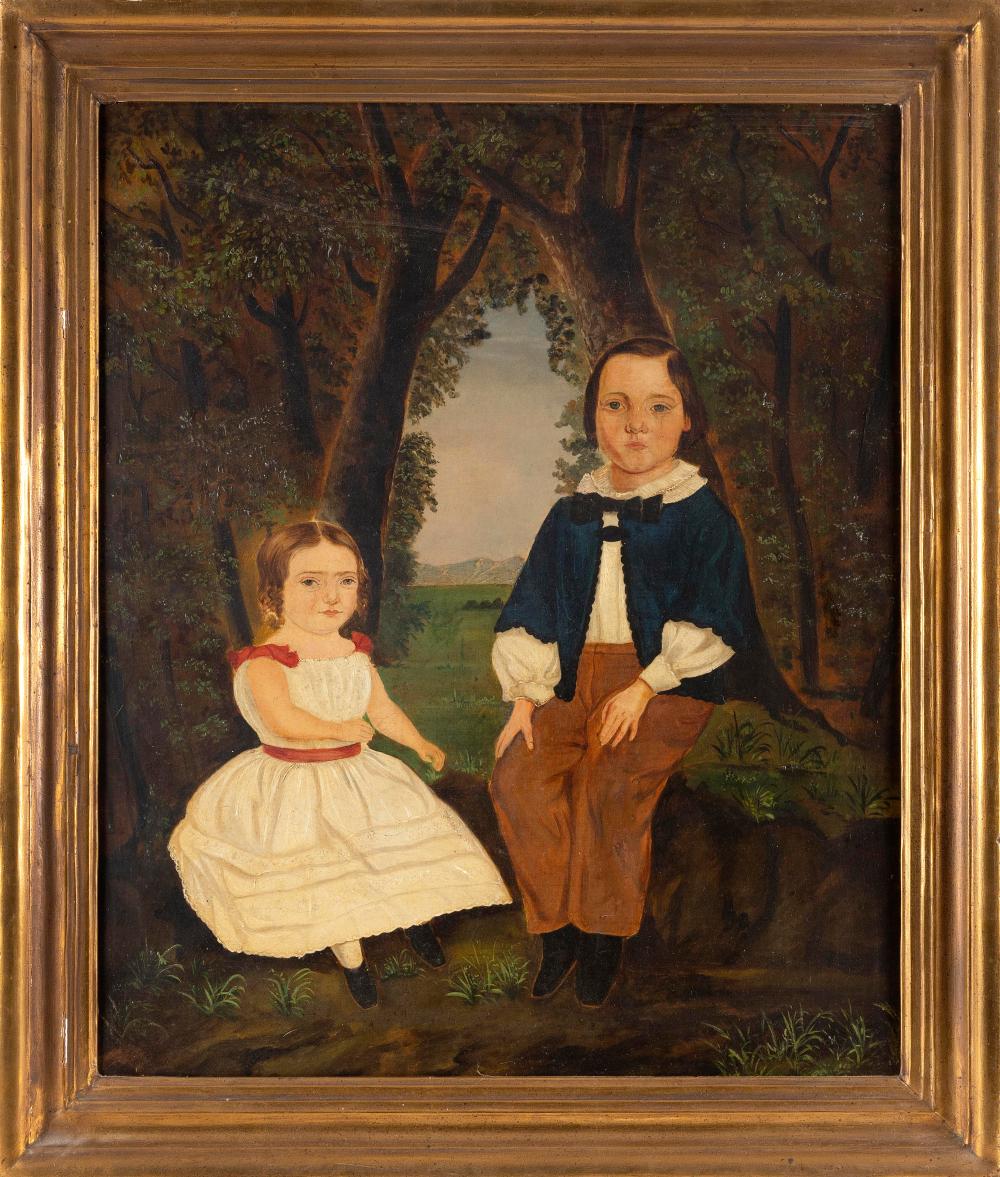 AMERICAN SCHOOL , PORTRAIT OF TWO