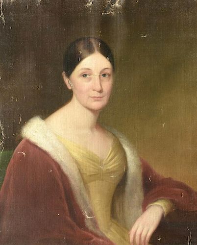 AMERICAN SCHOOL, PORTRAIT OF MRS.