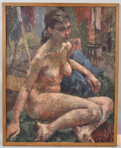 AMERICAN SCHOOL SEATED NUDE,