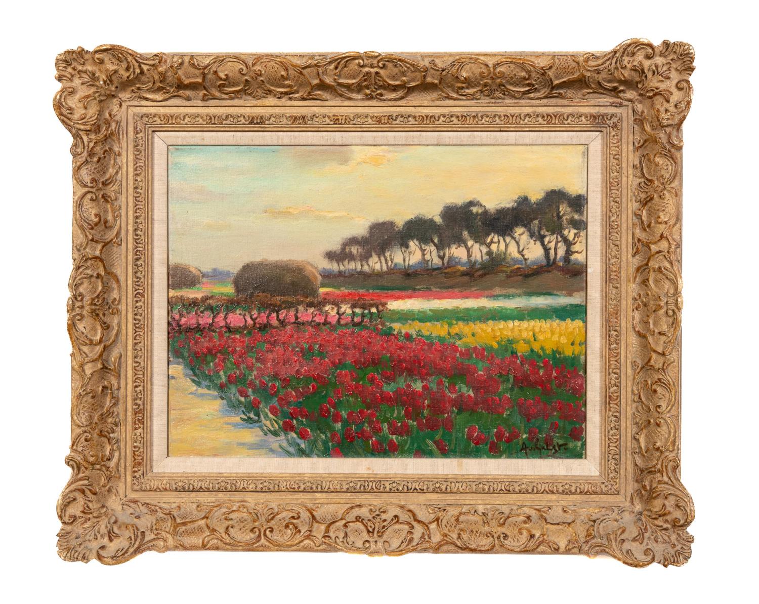 AMERICAN SCHOOL "TULIPS IN A FIELD"