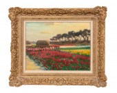 AMERICAN SCHOOL "TULIPS IN A F