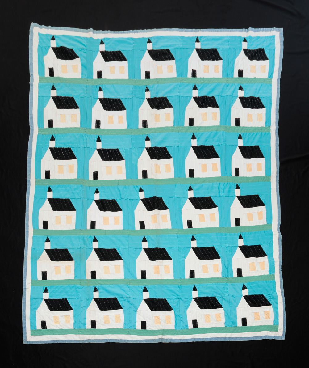 AMERICAN "SCHOOLHOUSE" PIECEWORK