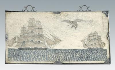 American scrimshaw pan bone